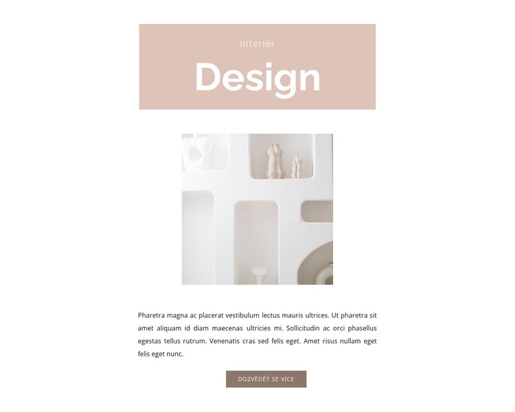 Design pokoje Šablona webové stránky