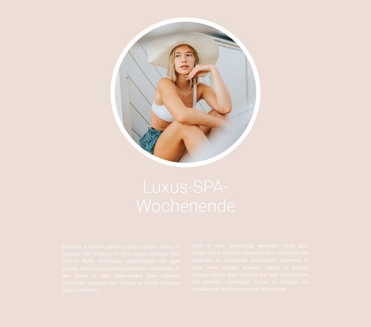 Verfahren für weibliche Schönheit Website design