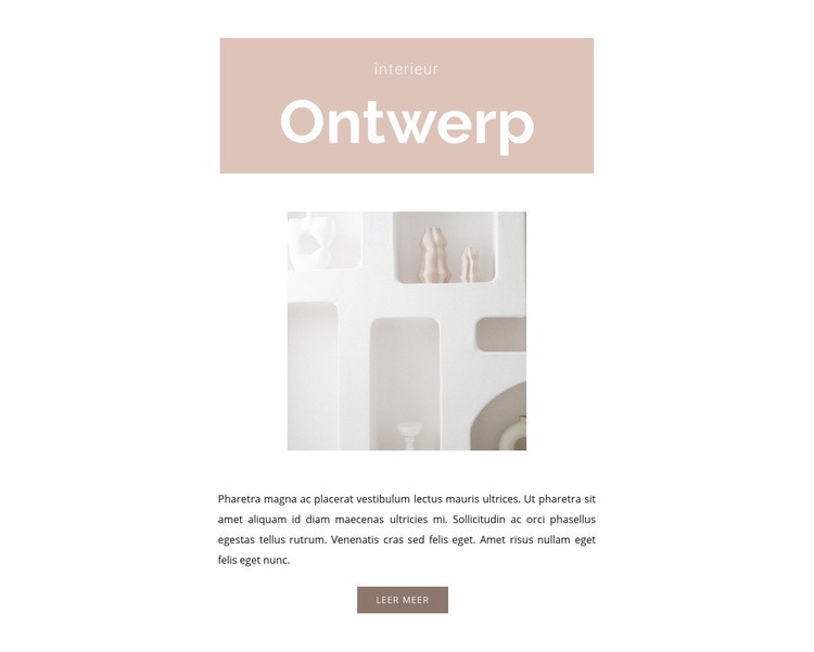 Kamer ontwerp Bestemmingspagina