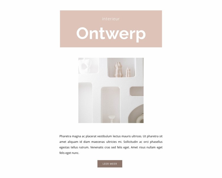 Kamer ontwerp HTML5-sjabloon