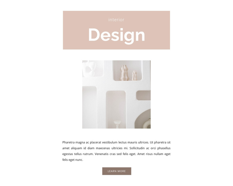 Room design One Page Template