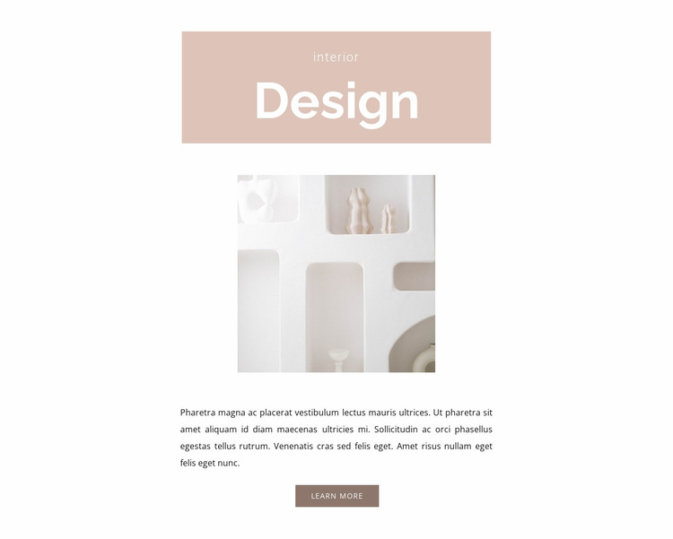 Room design Website Mockup