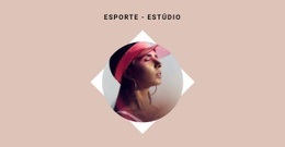 Estúdio De Esportes - Modelo De Site De Arrastar E Soltar