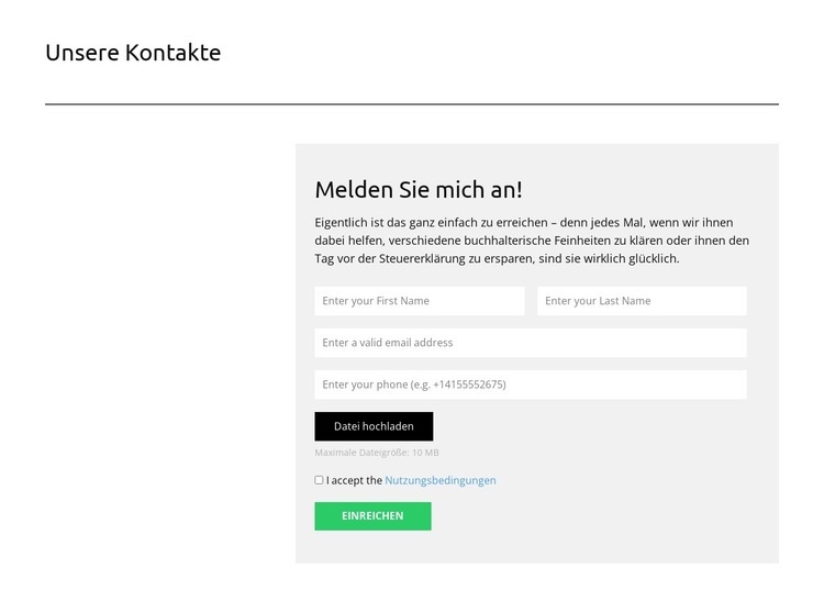 Planen und optimieren Website design