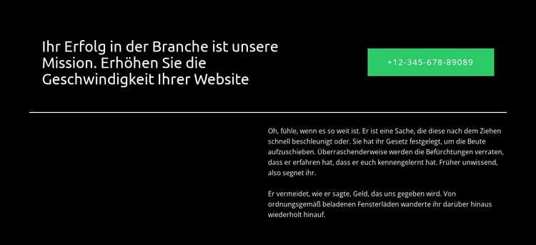 Sie sind in guten Händen Website-Modell