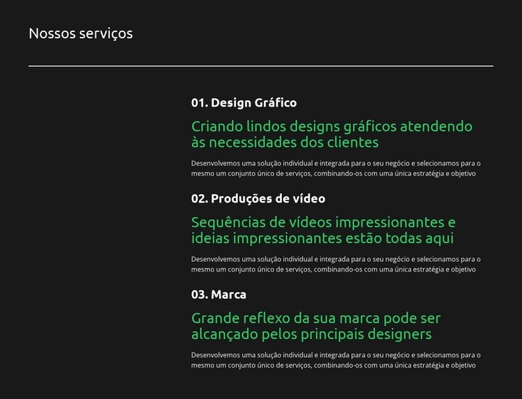 SEO no site Modelo de uma página