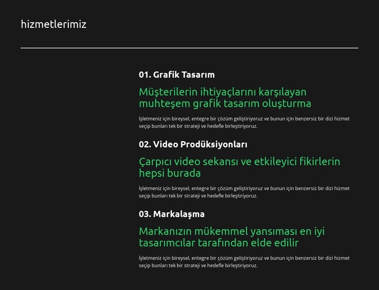 Site içi SEO Web Sitesi Şablonu