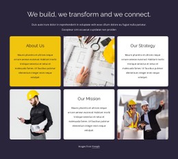 We Build, We Transform Landing Page