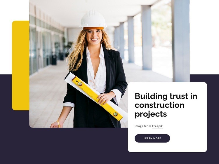 Construction services and technical expertise Homepage Design