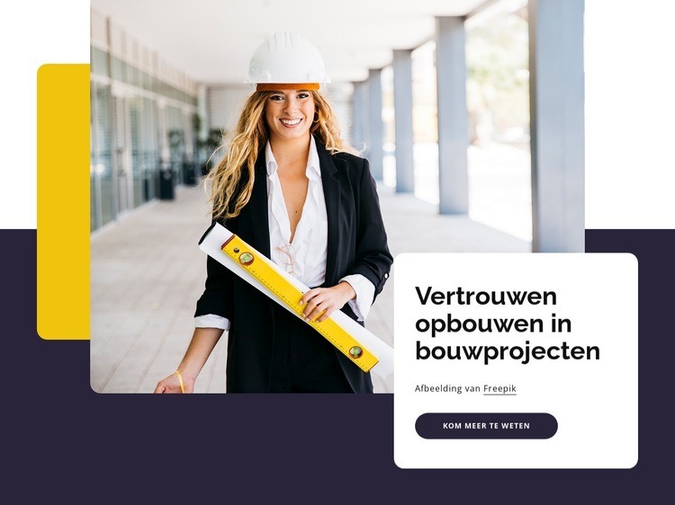 Bouwdiensten en technische expertise Website mockup