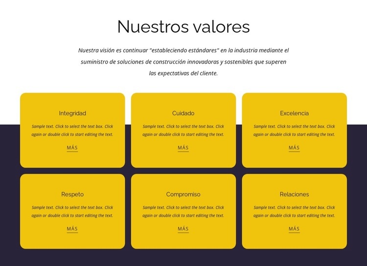 Nuestro trabajo ha resultado en la transformación de los horizontes. Página de destino