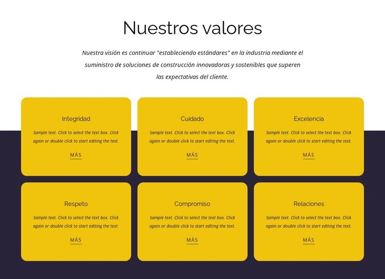 Nuestro trabajo ha resultado en la transformación de los horizontes. Plantilla de una página