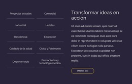 Transformar Ideas En Acción - Página De Destino