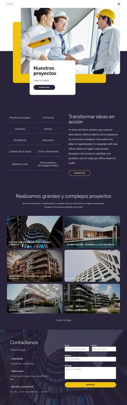 Proyectos De Edificación Y Construcción.: Plantilla De Sitio Web Sencilla