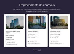 Maquette De Site Web Pour Emplacements Des Bureaux