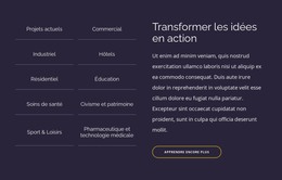 Transformer Les Idées En Action – Téléchargement Du Modèle HTML