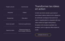 Transformer Les Idées En Action - Modèle HTML5 Réactif