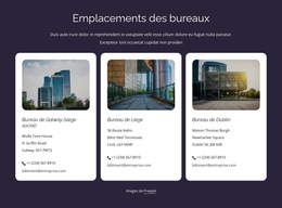 Emplacements Des Bureaux : Modèle De Site Web Simple