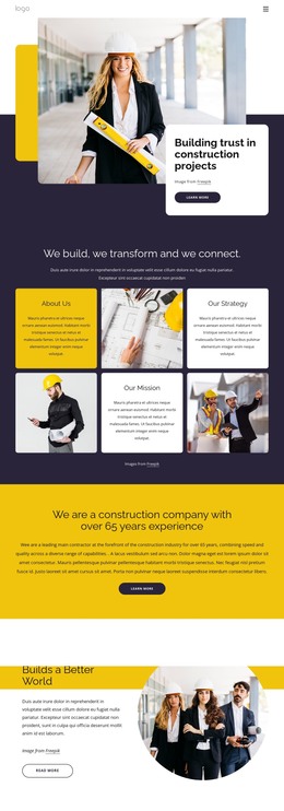 Building construction and civil engineering - CSS Template by Nicepage
