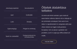 Ötletek Átalakítása Tettekre Sablon HTML CSS Reszponzív