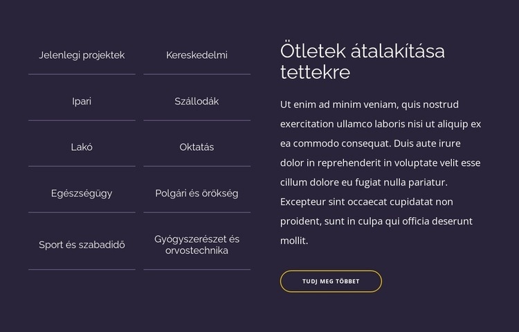 Ötletek átalakítása tettekre Sablon