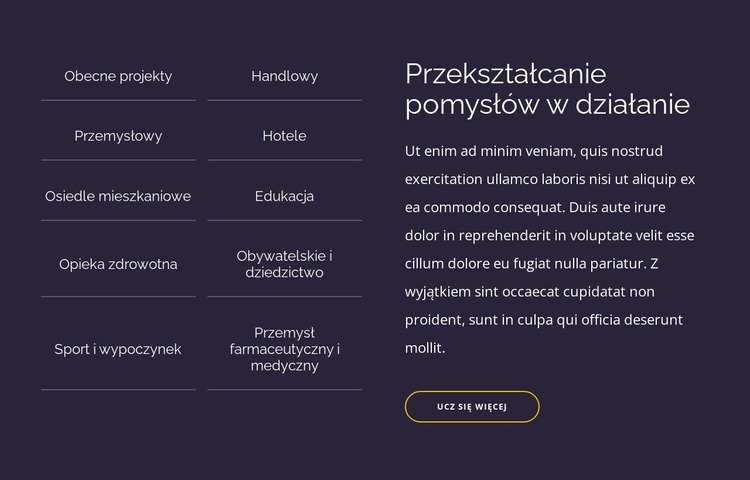 Przekształcanie pomysłów w działanie Motyw WordPress