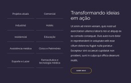 Transformando Ideias Em Ação Modelo HTML CSS Responsivo