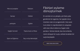 Fikirleri Eyleme Dönüştürmek Şablon HTML CSS Duyarlı