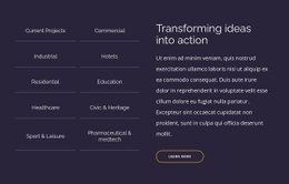 Transforming Ideas Into Action Psd Template