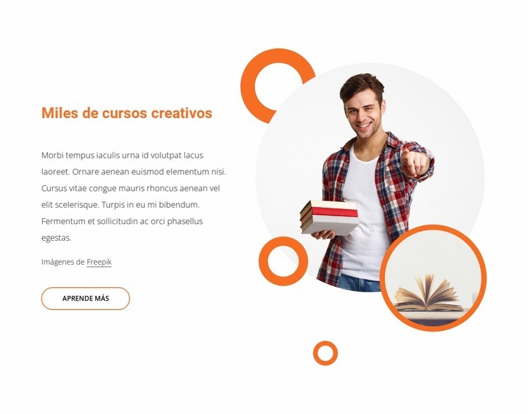 Miles de cursos creativos Creador de sitios web HTML