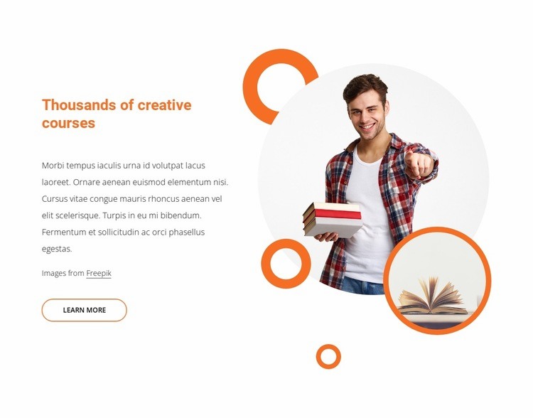 Thousands of creative courses Wix Template Alternative
