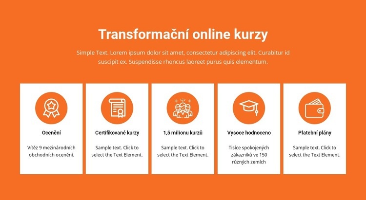 Transformační online kurzy Šablona
