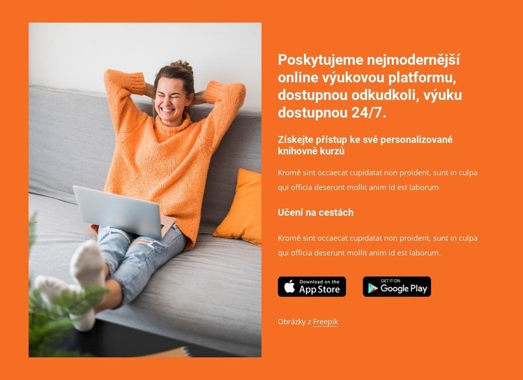 Online vzdělávací platforma Šablona webové stránky