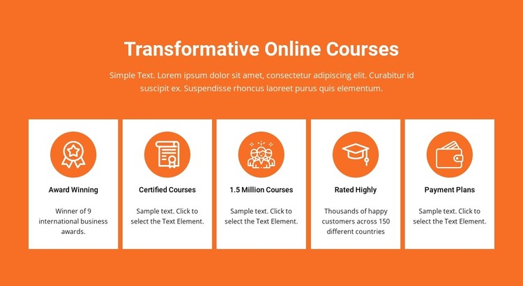 Transformative online courses CSS Template