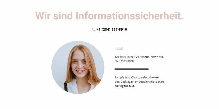 Informationsagentur Eine Seitenvorlage