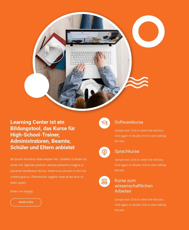 Bestes Lernzentrum HTML-Vorlage