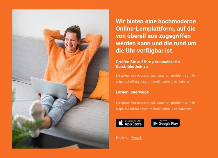 Online-Lernplattform Website Builder-Vorlagen