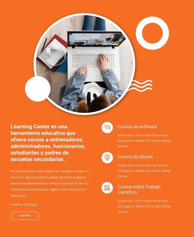 Mejor centro de aprendizaje Creador de sitios web HTML