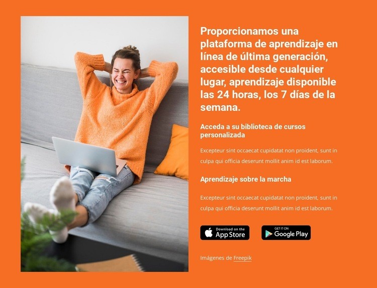 Plataforma de aprendizaje en línea Plantilla HTML5