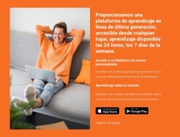 Plataforma De Aprendizaje En Línea - Plantilla Responsiva De Una Página