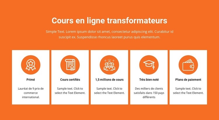 Cours en ligne transformateurs Conception de site Web