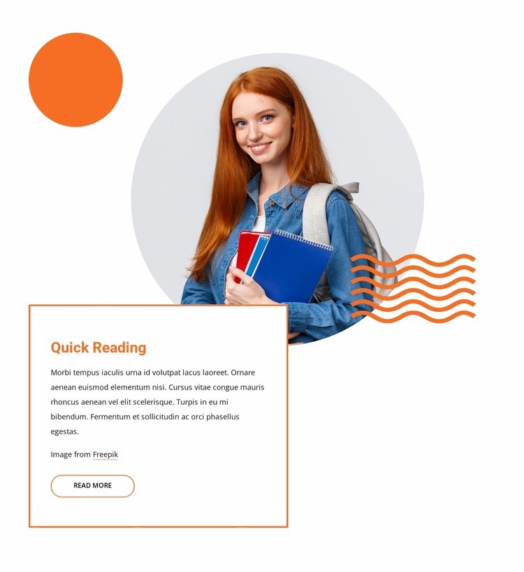 Speed reading, memory, problem solving Homepage Design