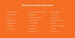 Welcome To Education Center - Free Html Code