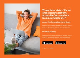 Online Learning Platform - Simple HTML Template