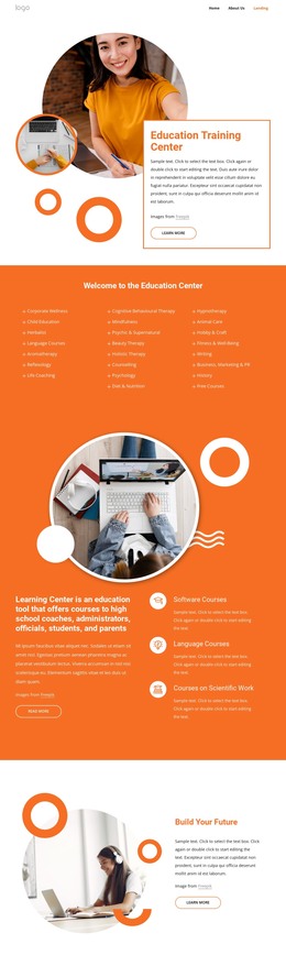 Education Training Center Business Wordpress Themes