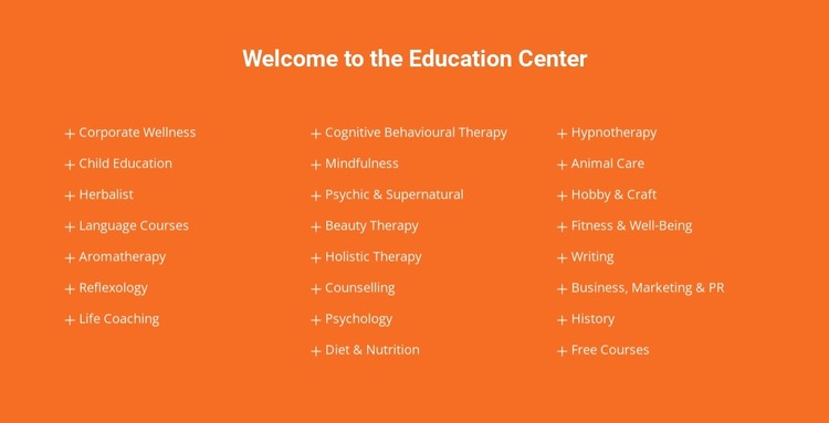 Welcome to education center HTML Template
