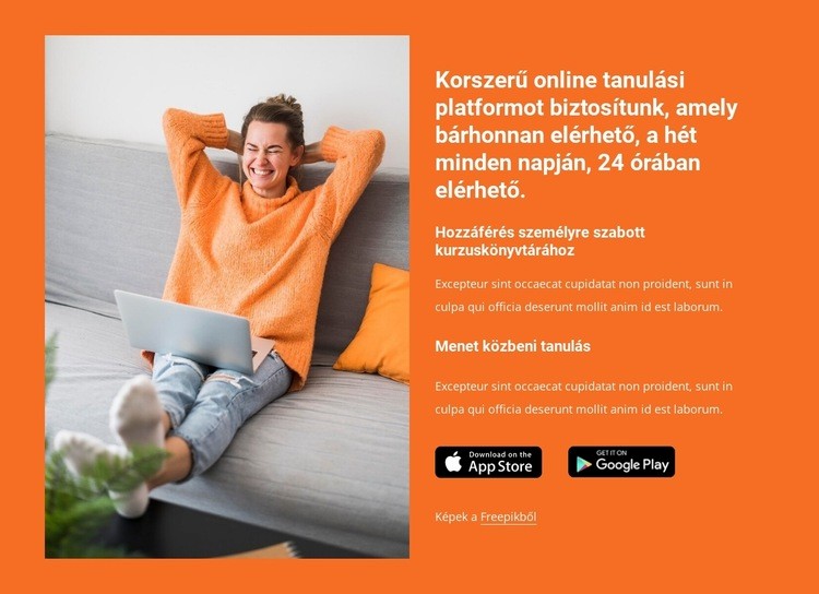 Online tanulási platform HTML Sablon