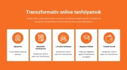 Transzformatív Online Tanfolyamok - Egyszerű Webhelysablon