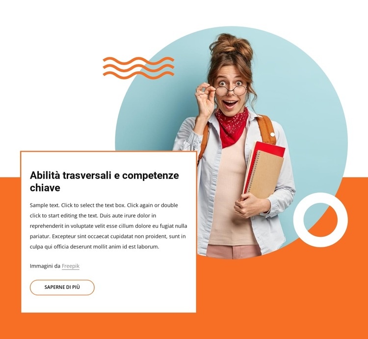 Soft skills e competenze chiave Mockup del sito web