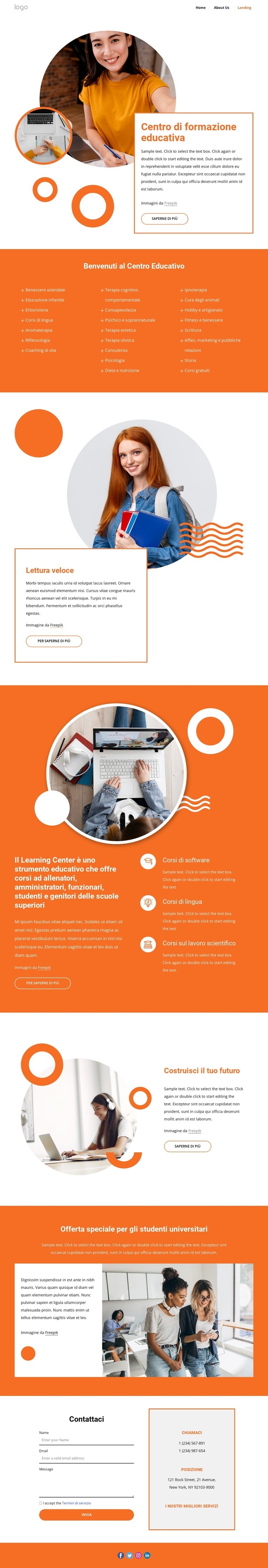 Centro di formazione educativa Modello HTML5